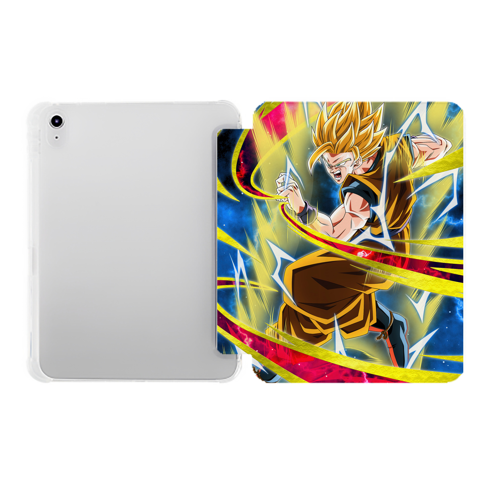 （画像用） ドラゴンボール DRAGON BALL IPad ケース ペン収納付き 三つ折りスタンド PUレザー×シリコン 対応機種9.5/10.5/10.9インチ
